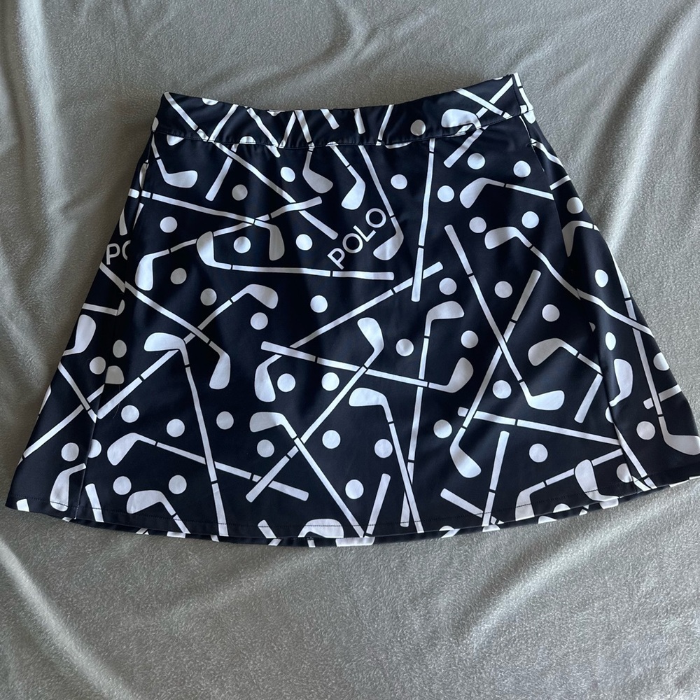 Polo by Ralph Lauren Golf Black and White Graphic Skirt.